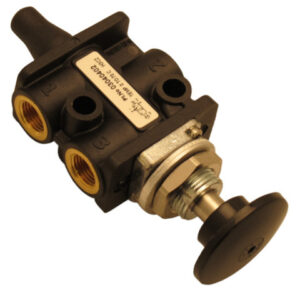 3/2 BLACK BUTTON/SPRING VALVE