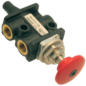 3/2 RED BUTTON/SPRING VALVE G1/8